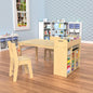 Kids Art Table and Chairs Set with Craft Desk with Large Storage and Art Supply Organizer for Children Ages 8-12