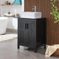 Black 24" Bathroom Vanity with Sink Combo, Grooved, Customized