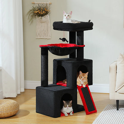 Large Cat Tree for Indoor Cats, Multi-Level Tower with Spacious Condos, Sisal Scratching Pad