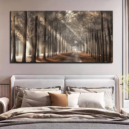 Mountain night canvas painting with  1.5 inch thick solid wood pine frame