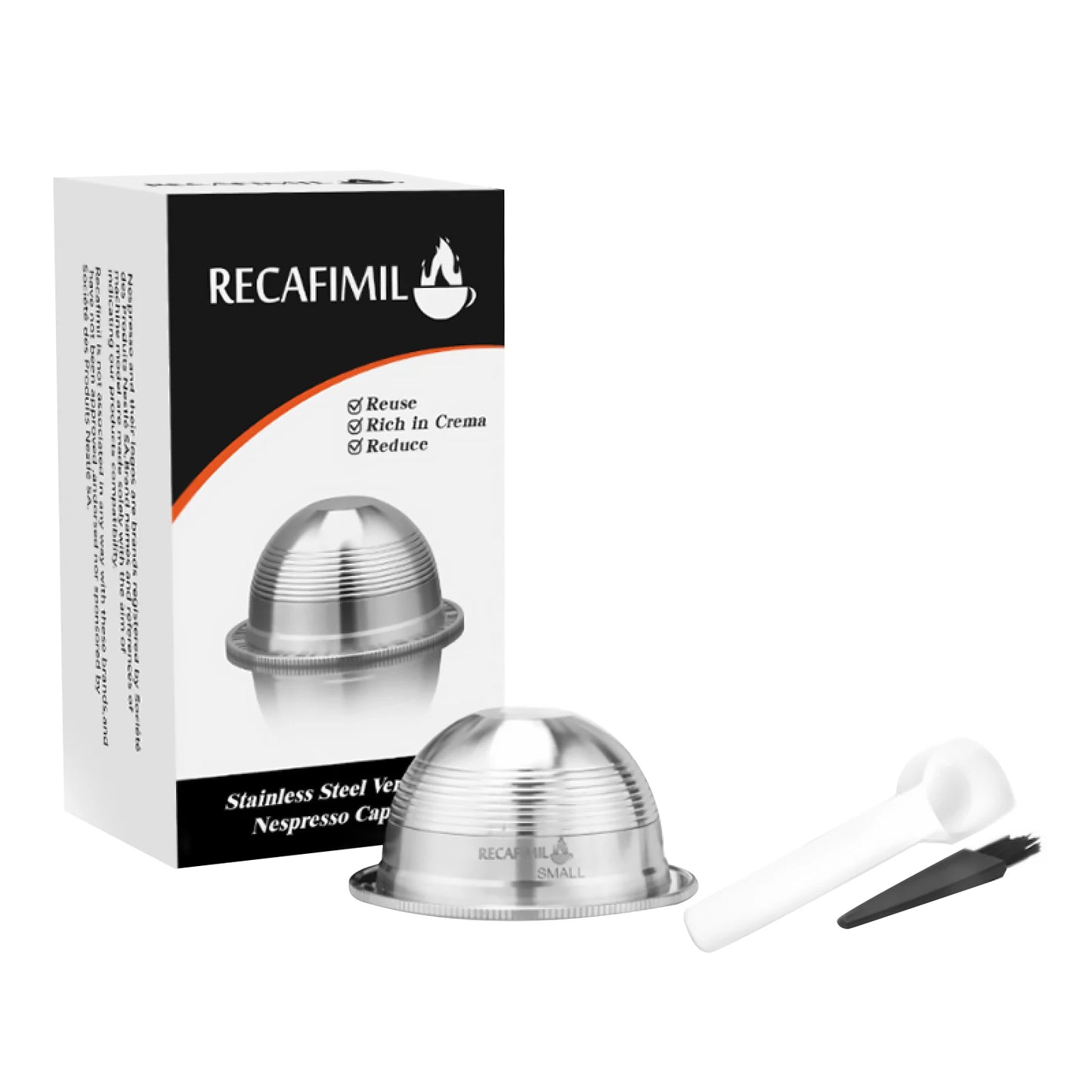 Stainless Steel Reusable capsules for Nespresso vertuo coffee machine