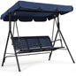 Outdoor 3-Seat Porch Swing for Adults, & Adjustable Canopy