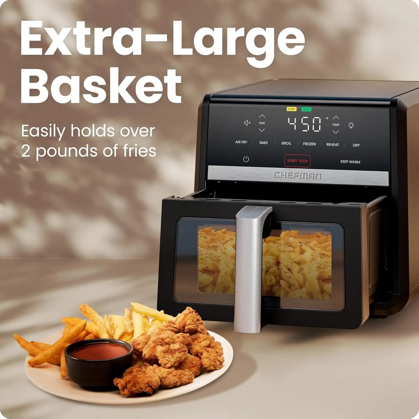 9 Qt 7-in-1 Air Fryer with Viewing Window