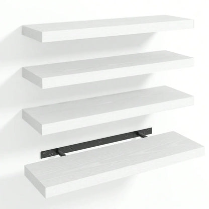 4/8pcs 15.8 Inch Rustic Floating Shelves