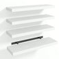 4/8pcs 15.8 Inch Rustic Floating Shelves