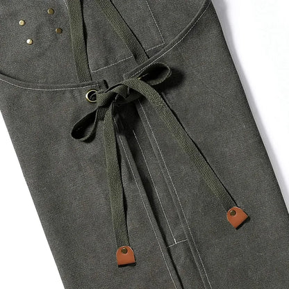 Canvas Apron, Unisex ,for Cooking, Grill, Restaurant, Cafe & Beauty Studio Use