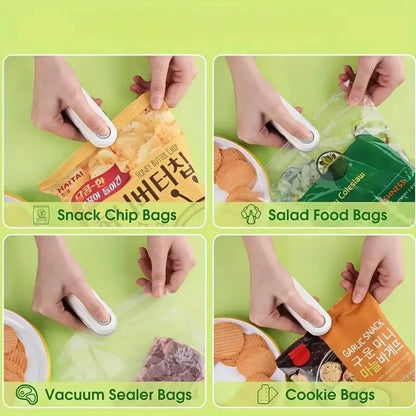 Mini Heat Sealing Machine for Bags, Handheld Food Packaging