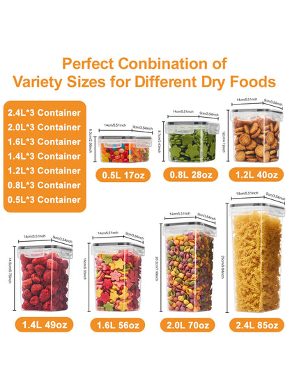 42pcs Sealed food storage containers with lids