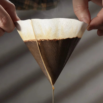 50/100pcs Disposable Cone Coffee Filter Paper for Pouring and Drip Coffee Machines