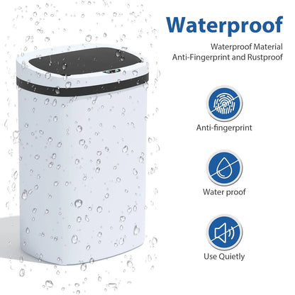 13 Gallon/50 L Kitchen Trash Can with Touch-Free Lid