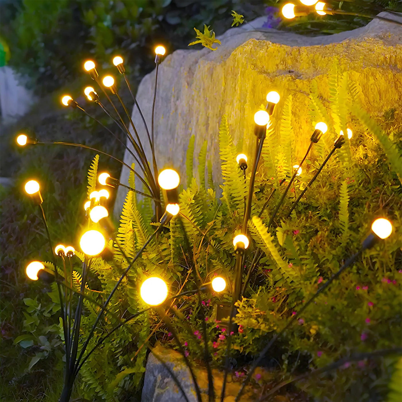 8-Head Solar Firefly LED Lights ,Waterproof High Flexibility Yard Patio Pathway Holiday