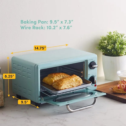 Diner Style 50s Retro Countertop Toaster Oven