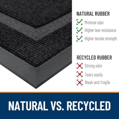 Front Door Mat Indoor Outdoor Entrance, Waterproof All-Season