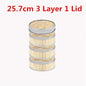 Bamboo Food Steamer basket with Stainless Steel Banding