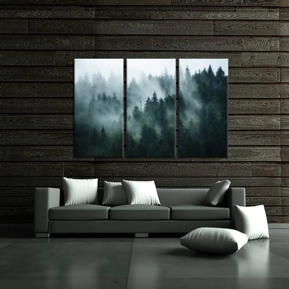 Photographic Dark Tree Misty Landscape Art