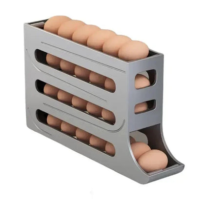 Egg Storage Box, 4 Layers Automatic Rolling Egg Holder