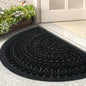 Half Circle Welcome Mat 17x30, Indoor and Outdoor
