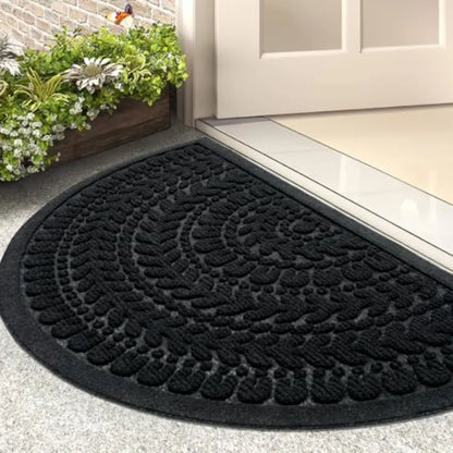 Half Circle Welcome Mat 17x30, Indoor and Outdoor