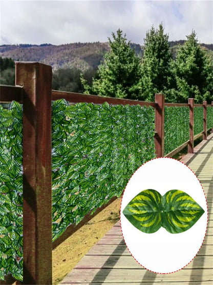 Artificial Ivy Hedge Green Leaf Fence Panels Faux Privacy Fence Screen for Home Outdoor Garden Balcony Decoration