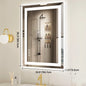 36"x 24"LED Mirror Tempered Glass with Front Light and Backlit