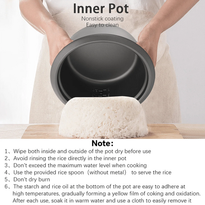 1pc 0.6L 110v Mini Electric Rice Cooker, Durable Metal Housing, Non Stick Coated Metal