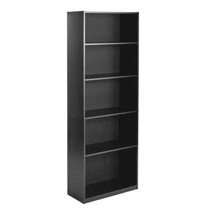 Mainstays 5-Shelf Bookcase with Adjustable Shelves, White