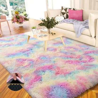Soft Shag Rugs For Bedroom, Living Room, Luxury Modern Plush Carpet, Non-Slip