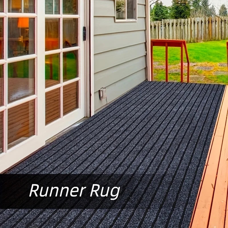 1pc (1800G/Square Meter) Runner with Rubber Backing, Non-Slip, Washable, Indoor And Outdoor