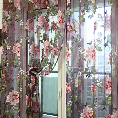 2PCS 100x200cm 3D Tulle Panel Draperies, Luxury Sheer