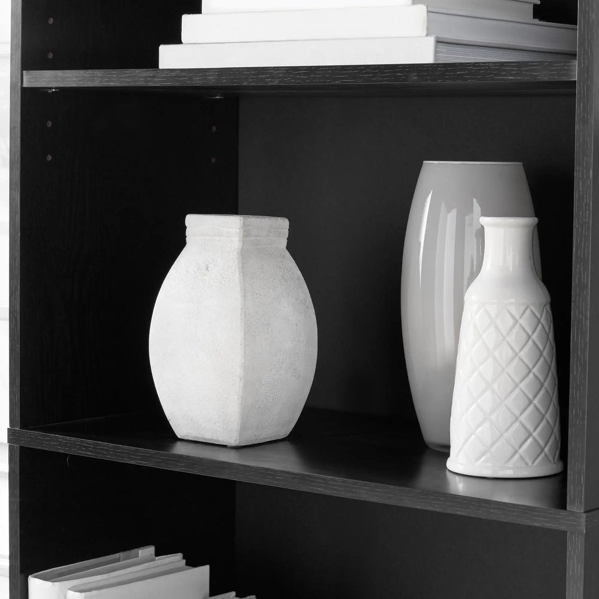Mainstays 5-Shelf Bookcase with Adjustable Shelves, White