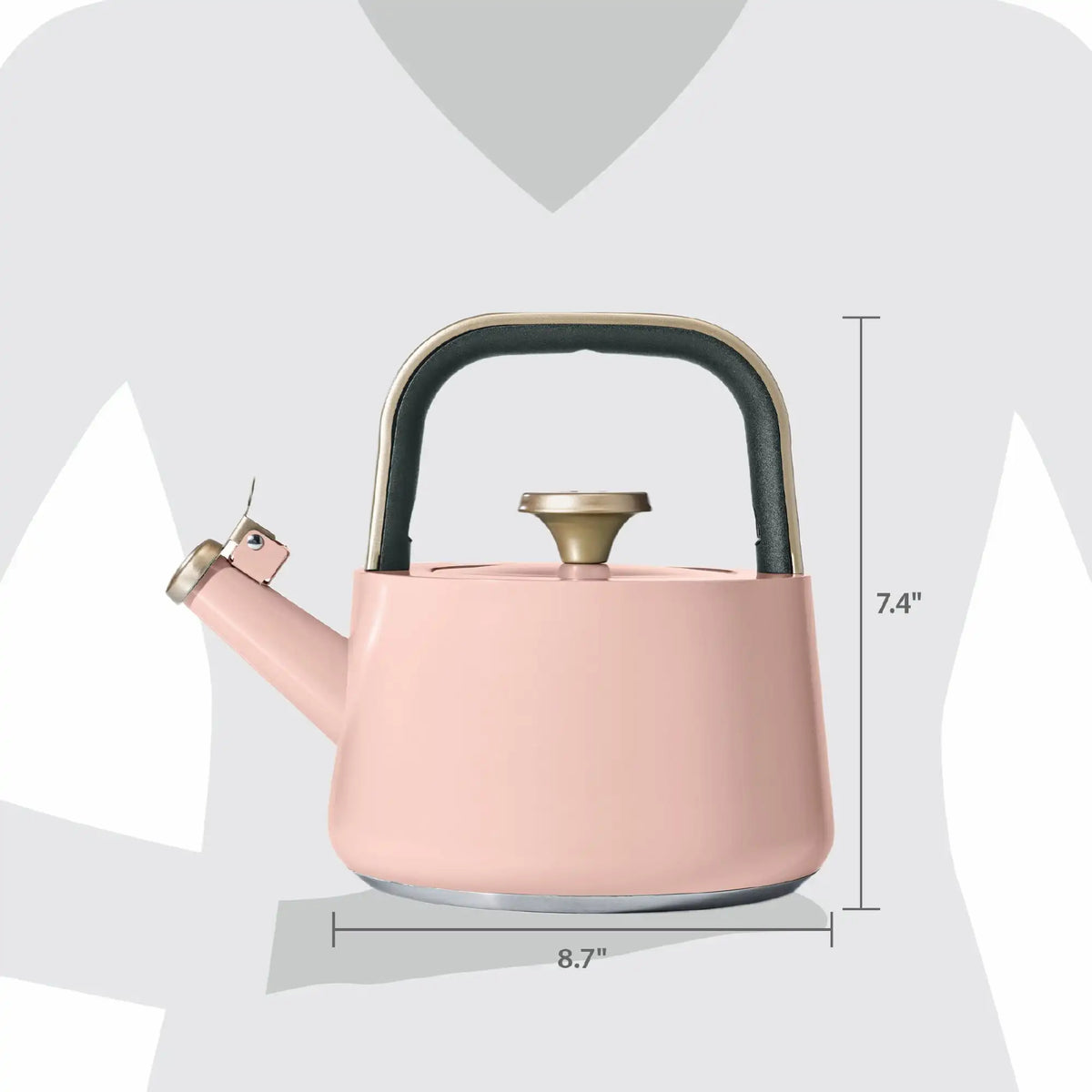 Beautiful 1.8L Ceramic Non-Stick Stovetop Tea Kettle, Sage Green by Drew Barrymore