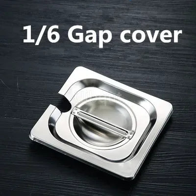 Square pot Kitchen Pans, 304 stainless steel 1/9 1/6 1/4 1/3 Food Chafing pans, Buffet Containers Lid 0.7 mm