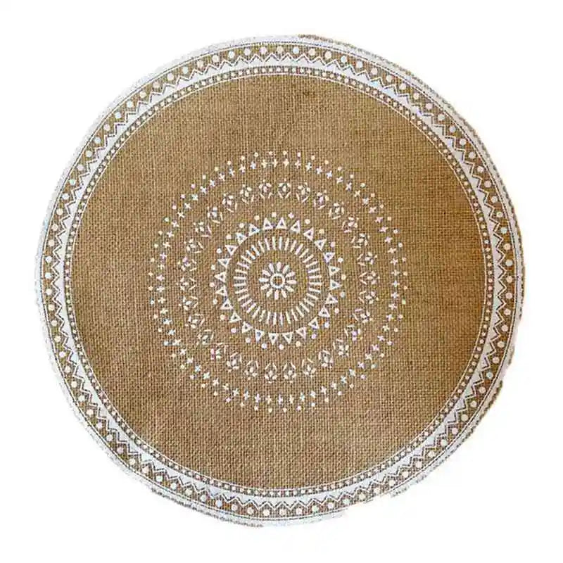 Handmade Cotton Woven Placemats with Boho Rustic Theme with Modern Farmhouse Fringe for Kitchen Dining Table