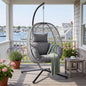 Double Outdoor Egg Swing Chair with Stand