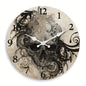 One 10-inch scary skull head wooden hanging clock