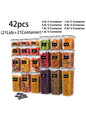 42pcs Sealed food storage containers with lids