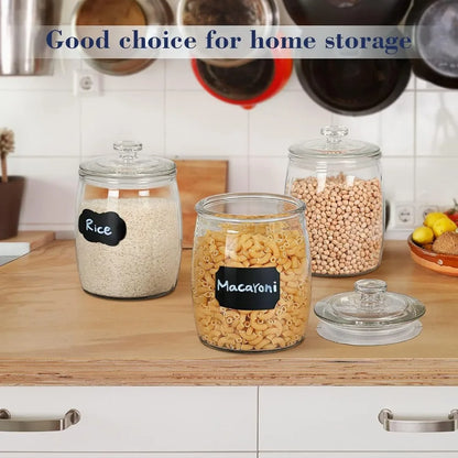 Half Gallon Glass Jars with Lid, Wide Mouth Cookie Jar Set of 2, Apothecary Jar for Candy, Kitchen Storage
