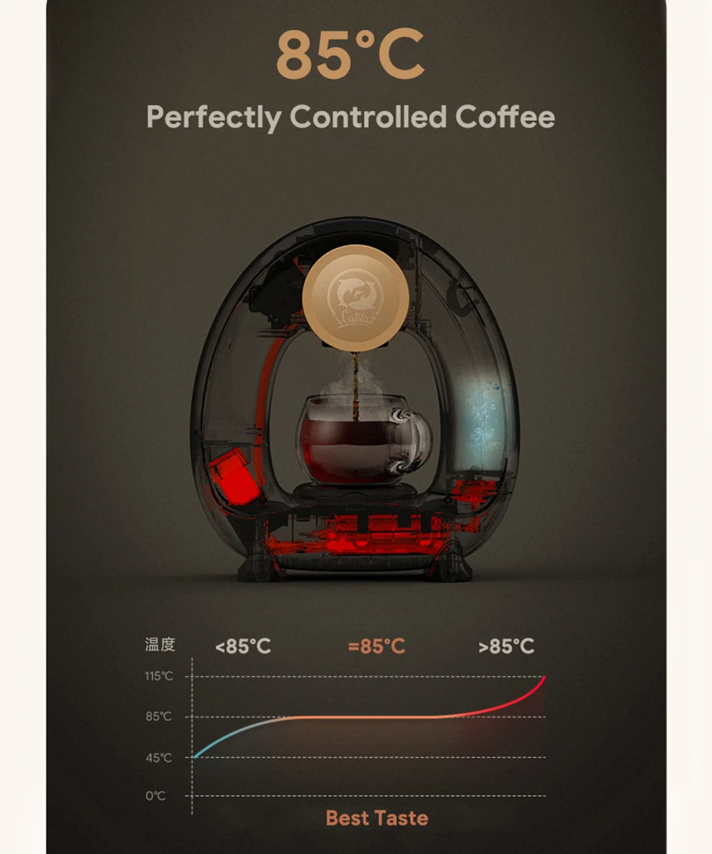 MINI Q Coffee Maker, Portable Machine Compatible with Coffee Powder & Tea
