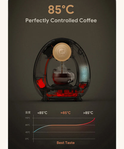 MINI Q Coffee Maker, Portable Machine Compatible with Coffee Powder & Tea