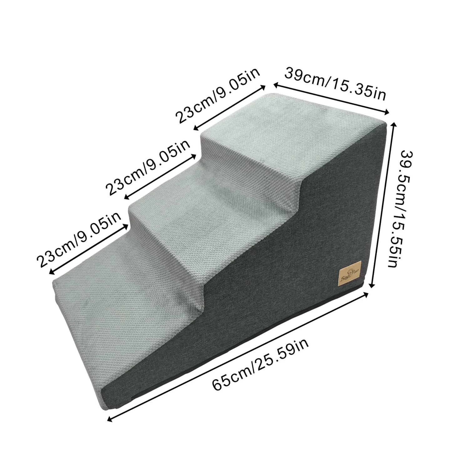 3/4 Step Dog Stairs with Washable Cover, Non-Slip