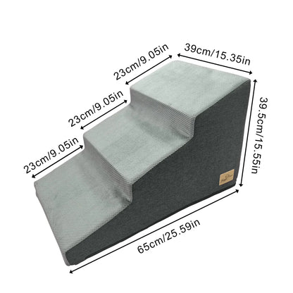 3/4 Step Dog Stairs with Washable Cover, Non-Slip