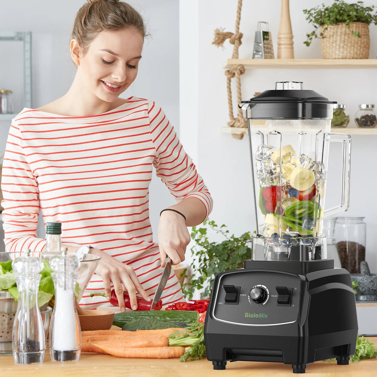 BPA Free 3HP 2200W Heavy Duty Grade Blender, Mixer, Juicer -  High Power Food Processor