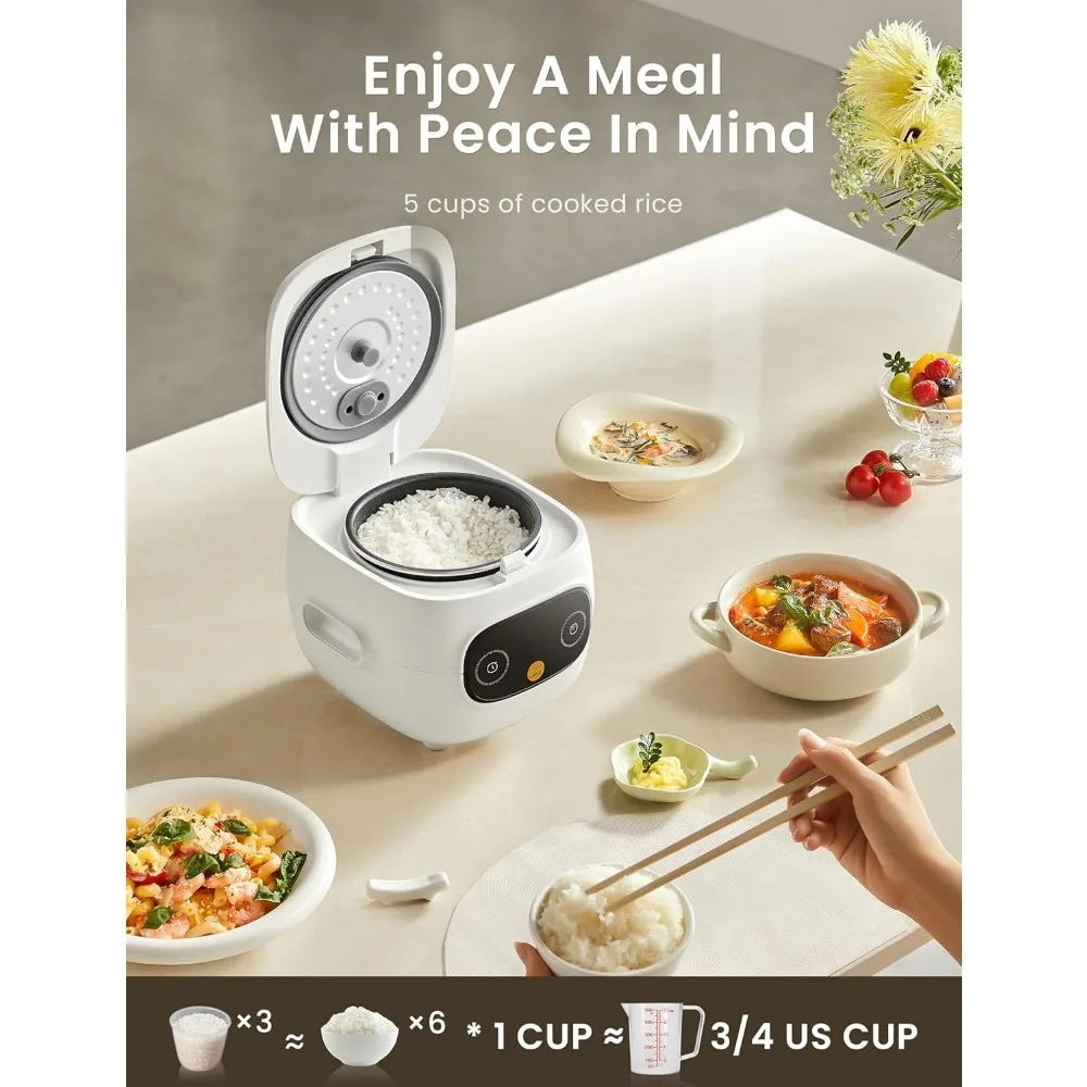 Compact Mini Rice Cooker, 4 Cup, Portable Nonstick with 24H Delay Timer