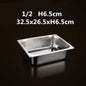 Square pot Kitchen Pans, 304 stainless steel 1/9 1/6 1/4 1/3 Food Chafing pans, Buffet Containers Lid 0.7 mm