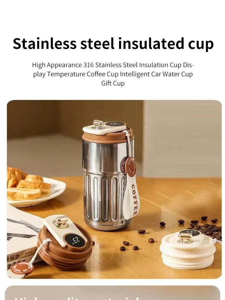 450ML Stainless Steel Thermo Water Bottle, LED Temperature Display Coffee Cup