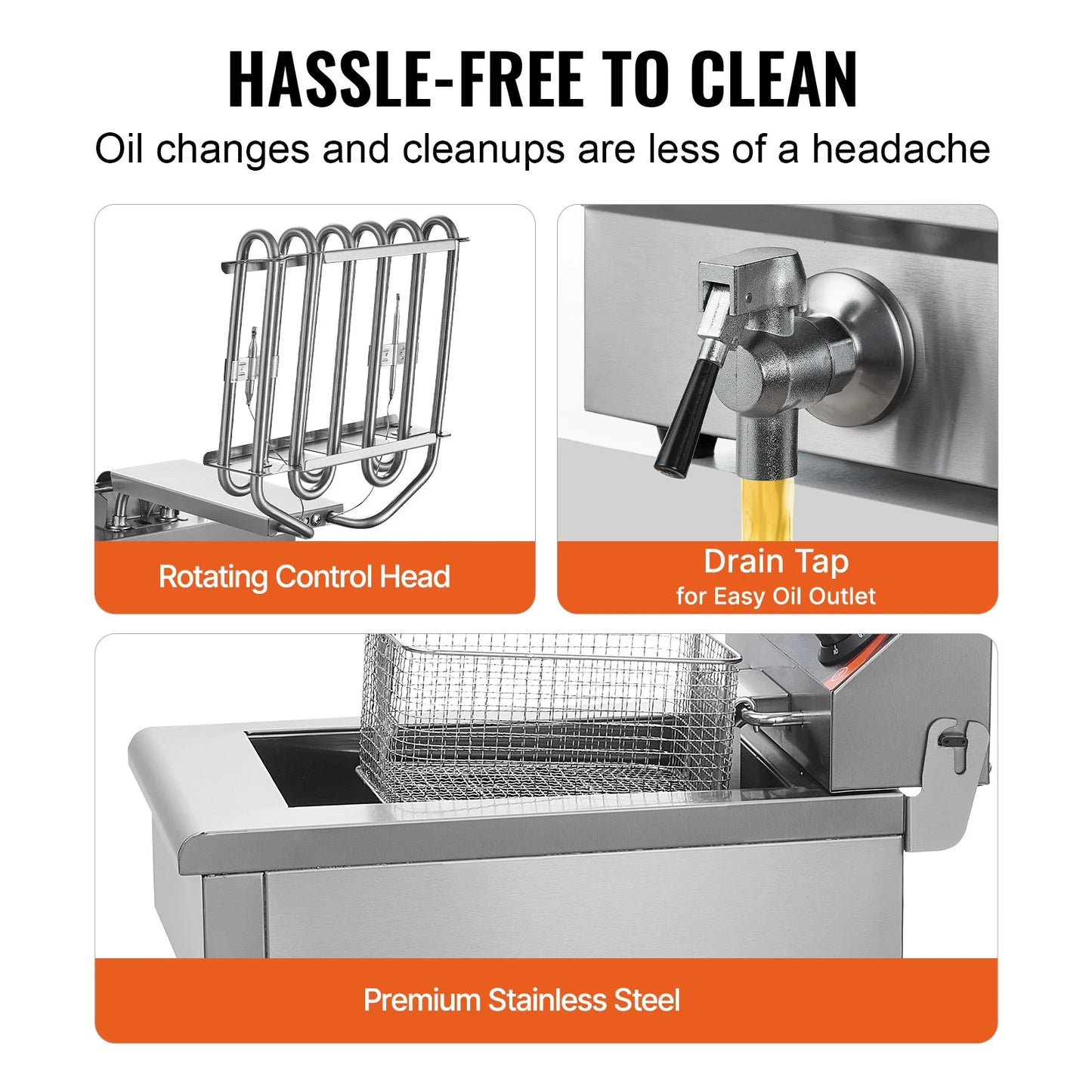 12L Electric Deep Fryer w/Dual Removable Tanks Commercial Countertop