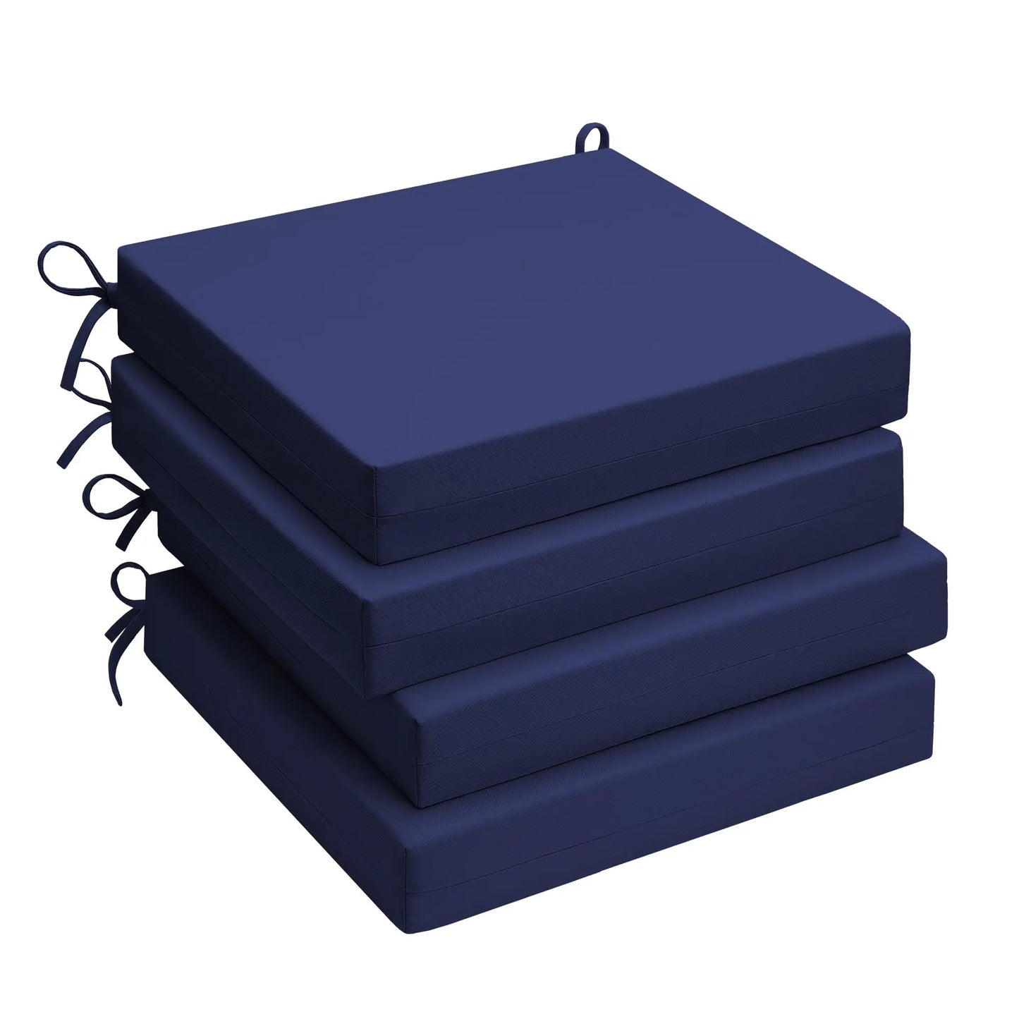 Outdoor Chair Cushions, Pack of 4, Water Resistant with Ties