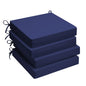 Outdoor Chair Cushions, Pack of 4, Water Resistant with Ties