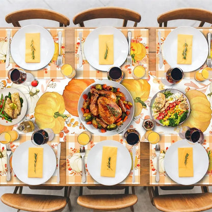 Set of 4 12x18 Inch Autumn Pumpkin Pattern Table Mats