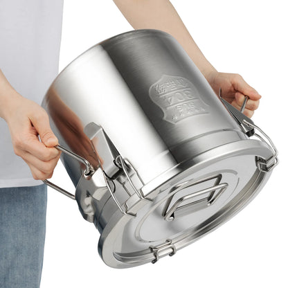 12L 304 Stainless Steel Kitchen Container for Rice, Oil, Airtight Durable, Corrosion Resistant